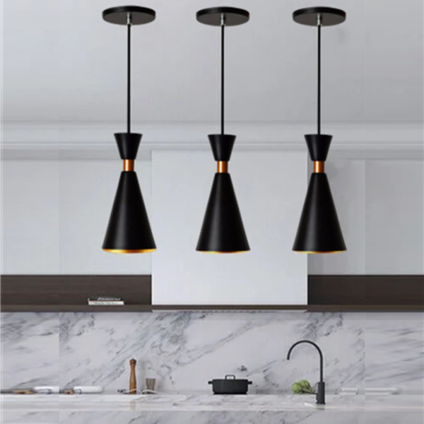 Luminária Pendente Deluxe Cone 20cm Preta Good Iluminação GI-50177-1M - Imagem 2