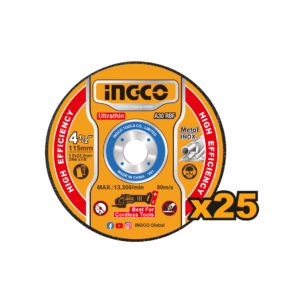Disco De Corte Para Metal 41/2" (115x1,0x22,2mm) C/25 Peças Ingco MCD11011525