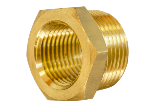 Conexão Latão Sextavado 3/4x28mm R.1/2BSP(E)xR.3/4 BSP(I) Maqenge