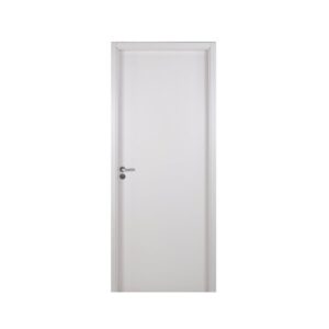 Kit Porta De Madeira Lisa Branco Semi Oca 215x74cm/84cm c/ Batente MGM