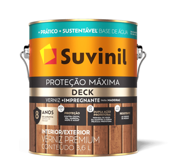 Verniz Suvinil Proteção Máxima Deck Acetinado 3,6L