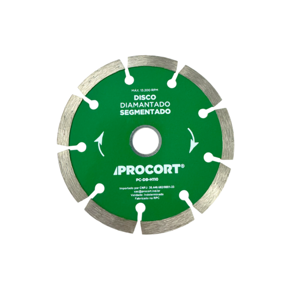 Disco Diamantado Segmentado 110mm X 20mm Procort