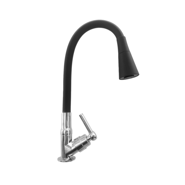 Torneira Cozinha Flex ABS 1/4"V Cone Slim GD4000P Cromada/Preta Good