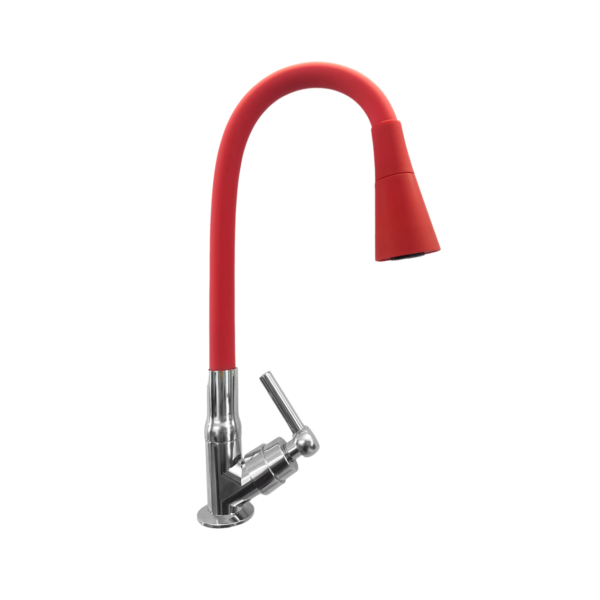 Torneira Cozinha Flex ABS 1/4″V Cone Slim GD4400V Cromada/Vermelha Good