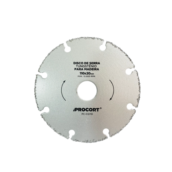 Disco Corte de Madeira Tungstênio 110mm X 20mm Procort