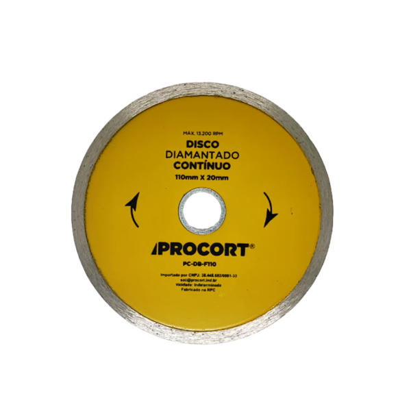 Disco Diamantado Continuo 110mm X 20mm Procort