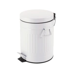 Lixeira Aço Inox Vintage Branca 5L Good