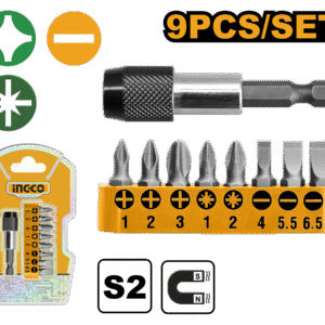 JOGO DE BITS DE IMPACTO C/9 PC INGCO AKSD0071