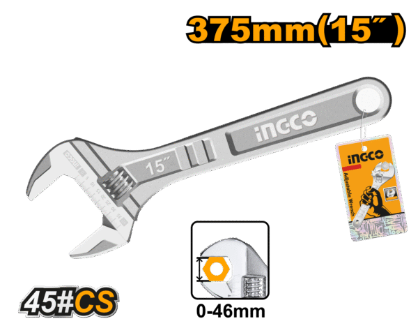 Chave Ajustável Inglesa 15″ Ingco HADW131152