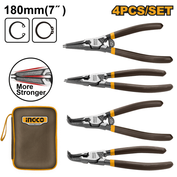 JOGO ALICATE ANEIS C/4PC INGCO HCCPS26180
