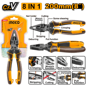 Alicate Universal 8 em 1 8″ (200mm) Ingco HMFCP28200