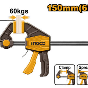 GRAMPO TIPO SARGENTO DE APERTO RÁPIDO 63X150MM(6 POL) 60KG INGCO HQBC01601