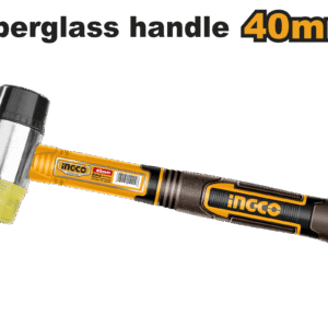 MARTELO DE PLÁSTICO E BORRACHA CABO DE FIBRA E EMBORRACHADO 40MM INGCO HRUH8940