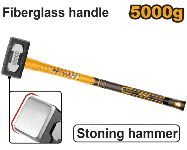 MARRETA COM CABO DE FIBRA E EMBORRACHADO 5000G INGCO HSTH83598