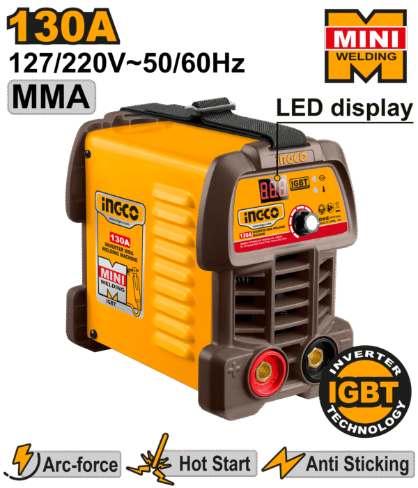 INVERSORA DE SOLDA 130A C/LED BIVOLT INGCO ING-UMMA13049-9