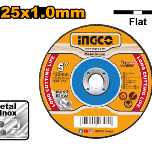 Disco de Corte para Metal 5″ (125×1,0x22,2mm) Ingco MCD10125