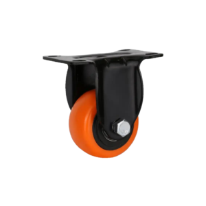 Rodízio de PVC Laranja Fixo Bisão