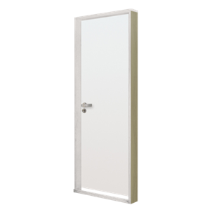MGM- KIT PORTA LISA SEMI OCA BATENTE MDF ULTRA D ALIZAR REGULAVEL 2 LADOS 215 X 64 CM RQ 160 M