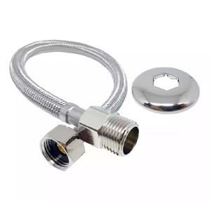 ENGATE FLEXIVEL 1/2'' EM ACO INOX 100CM GOOD