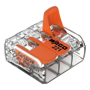 WAGO- CONECTOR DE JUNCAO COMPACT 6MM 3X - 221-613
