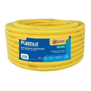 MANG AMARELA CORRUGADA 20MM - ROLO 05M/10M/25M/50M PLASTILIT