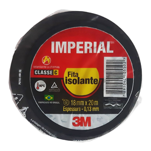 3M- FITA ISOLANTE PRETA 18MMX05M / 10M / 20M IMPERIAL