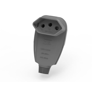 ENERBRAS- TOMADA MOVEL CINZA 90 2P+T 20A CONNECT