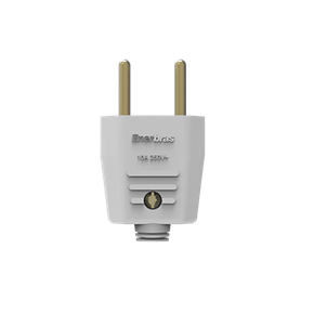 ENERBRAS- PLUGUE MACHO 180 2P 10A CINZA 003-E/P CONNECT