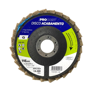 PROCORT- DISCO ACABAMENTO GROSSO MARROM 115MM X 22