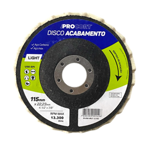 PROCORT- DISCO ACABAMENTO POLIMENTO FELTRO LIGHT 115X22
