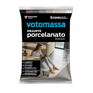 REJ PORCELANATO VOTORAN 1 KG - BEGE  / BRANCO / CINZA ESCURO / CINZA PLATINA / CORDA / GRAFITE / MARROM / PRETO