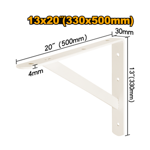 INGCO- SUPORTE PRATELEIRA PESADO 330X500MM BRANCO - IHDSB1320