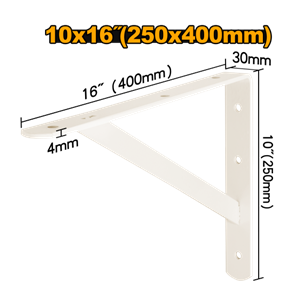 INGCO- SUPORTE PRATELEIRA PESADO 250X400MM BRANCO - IHDSB1016