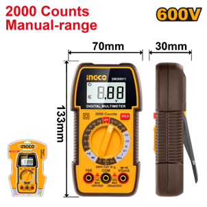 INGCO- MULTIMETRO DIGITAL 600V 2000 OPERACOES - DM360011