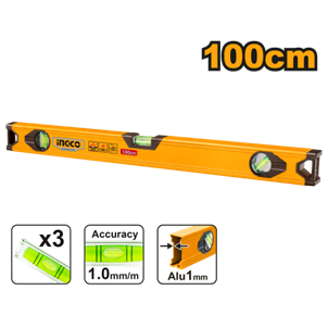 INGCO- NIVEL DE ALUMINIO 1MM ESPESSURA 100CM