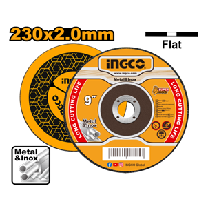 INGCO- DISCO DE CORTE PARA METAL 9 (230X2.0X22 2MM) - MCD202303