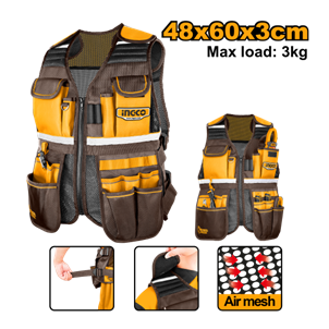 INGCO- COLETE PORTA FERRAMENTAS 17 BOLSOS - HTVT09028