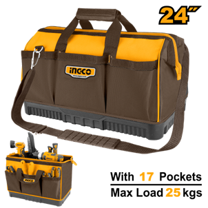 INGCO- BOLSA PARA FERRAMENTAS 17 BOLSOS 24'' - HTBG09