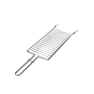 Grelha Inox p/ Peixe com Cabo de Metal G 25X50