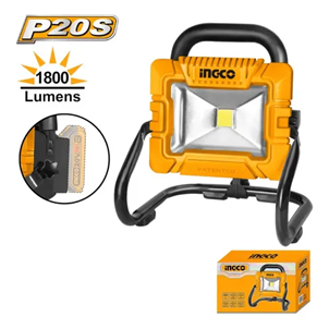LANTERNA REFLETORA 1800 LUMENS A BATERIA ION-LITIO 20V -  CWLI2025 INGCO