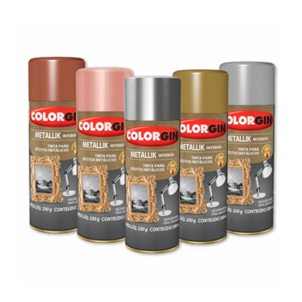 TINTA SPRAY COLORGIN METALLIK 350ML - CORES