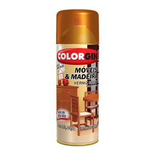 TINTA SPRAY COLORGIN MOVEIS MADEIRA MOGNO BRILHANTE 350ML