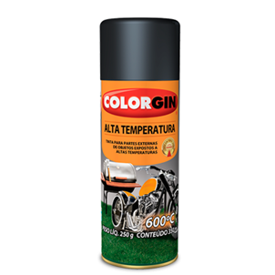 TINTA SPRAY COLORGIN ALTA TEMPERATU PRETO / BRANCO 350ML