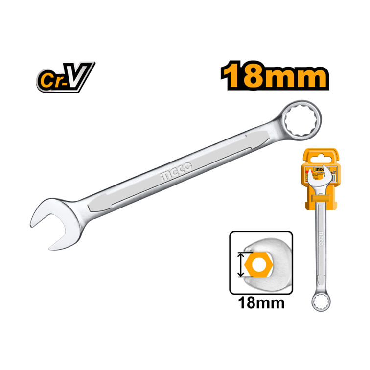 CHAVE COMBINADA CR-V 18MM INGCO HCSPA181