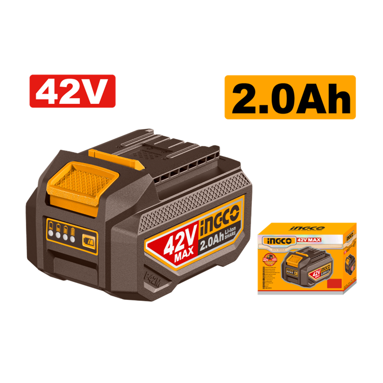 BATERIA ÍON-LÍTIO 42V 2.0 Ah INGCO FBLI42201