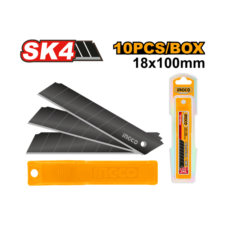 JOGO DE LAMINAS P/ESTILETE SK4 18X100MM C/10PC INGCO HKNCB181