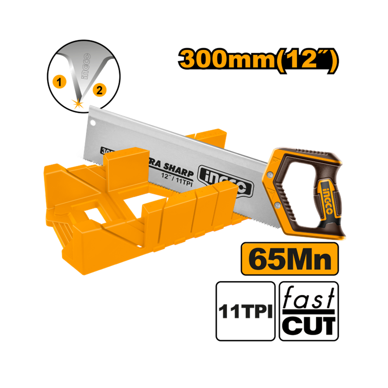 KIT CAIXA MEIA ESQUADRIA COM SERROTE COSTA 12" 11TPI INGCO HMBSB30062