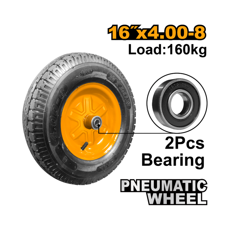 RODA COM ROLAMENTO E PNEU COM CÂMARA 16"X4.00-8 HHWEL410P