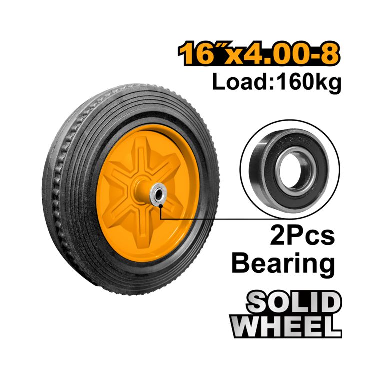 RODA COM ROLAMENTO E PNEU MACIÇO 16"X4.00-8  HHWEL410D