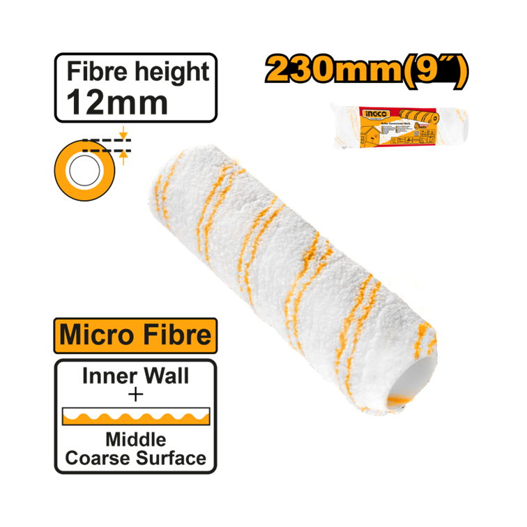 ROLO DE MICRO FIBRA 12MMX23CM INGCO HRC3323012